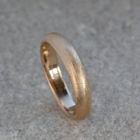 Sand Cast 9ct Gold Ring