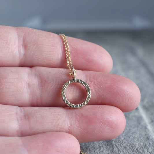 Gold Open Circle Pendant - Paisley Pins