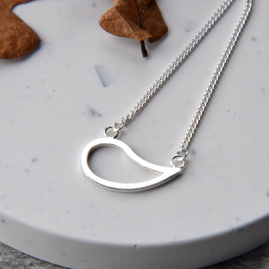 Curved Tear Drop Pendant - Paisley Pins