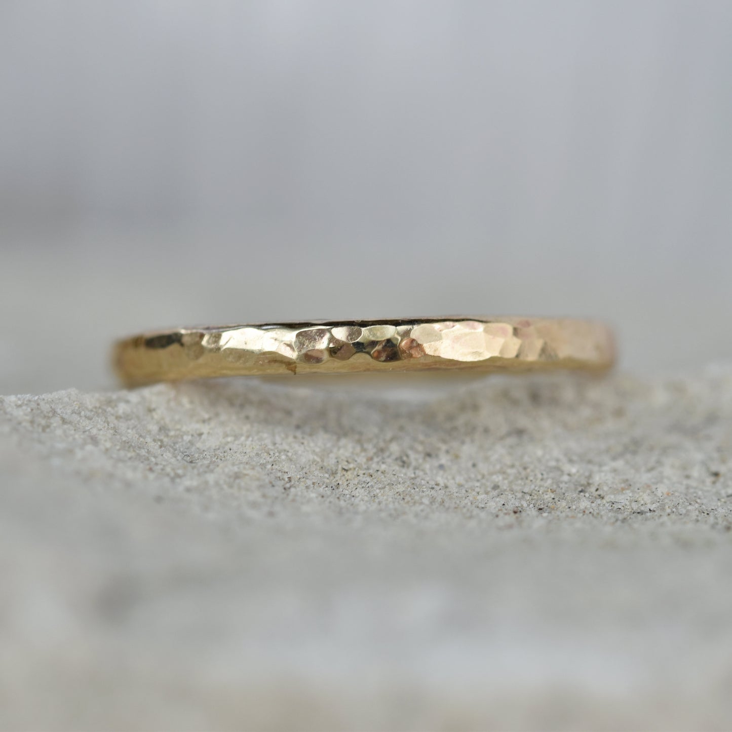 Hammered 9ct Gold Ring