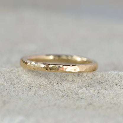 Hammered 9ct Gold Ring