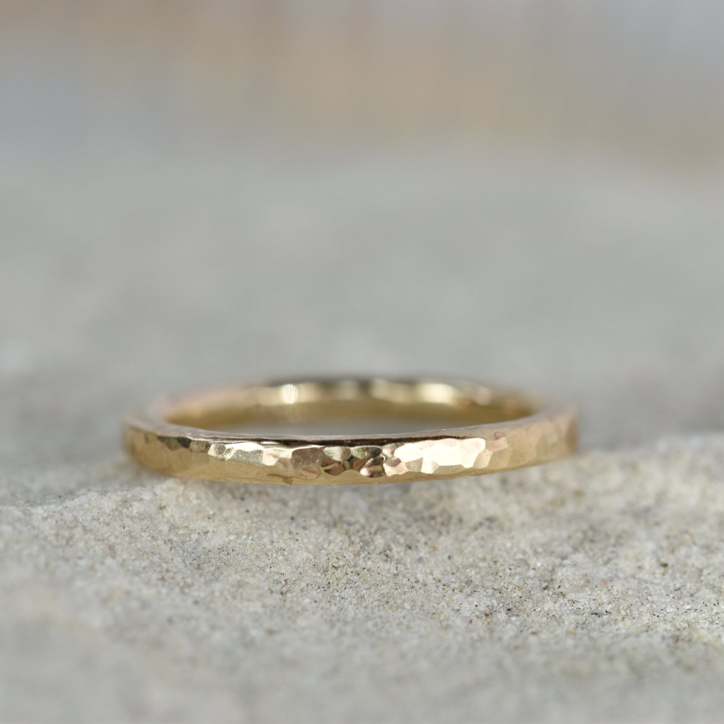 Hammered 9ct Gold Ring