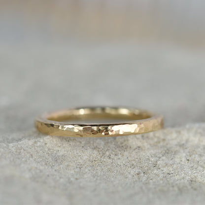 Hammered 9ct Gold Ring