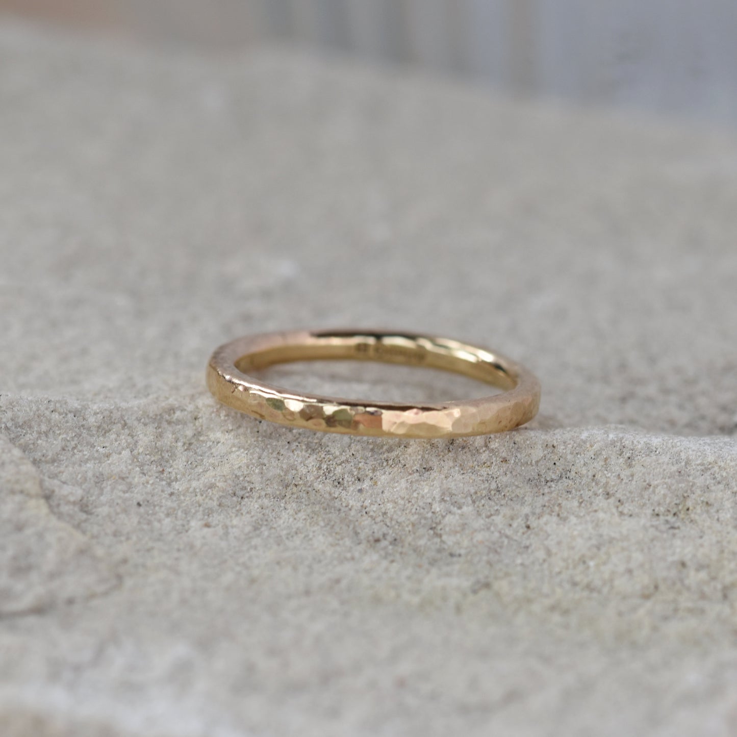 Hammered 9ct Gold Ring