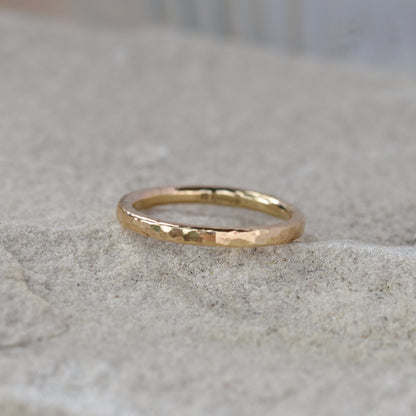 Hammered 9ct Gold Ring