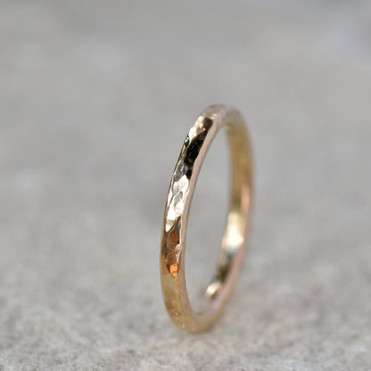 Hammered 9ct Gold Ring