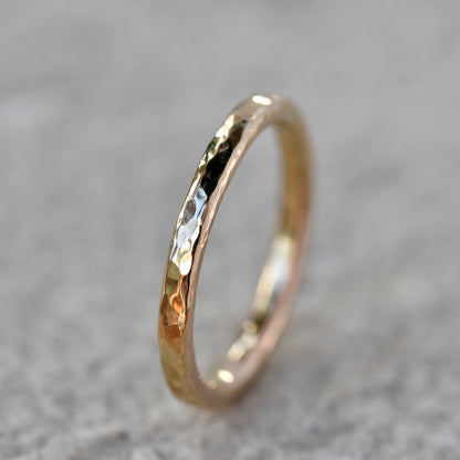 Hammered 9ct Gold Ring