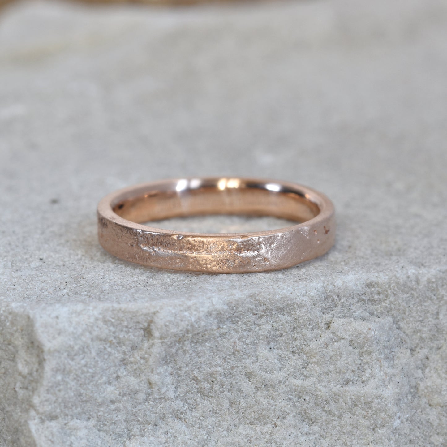 Sand Cast 9ct Gold Ring