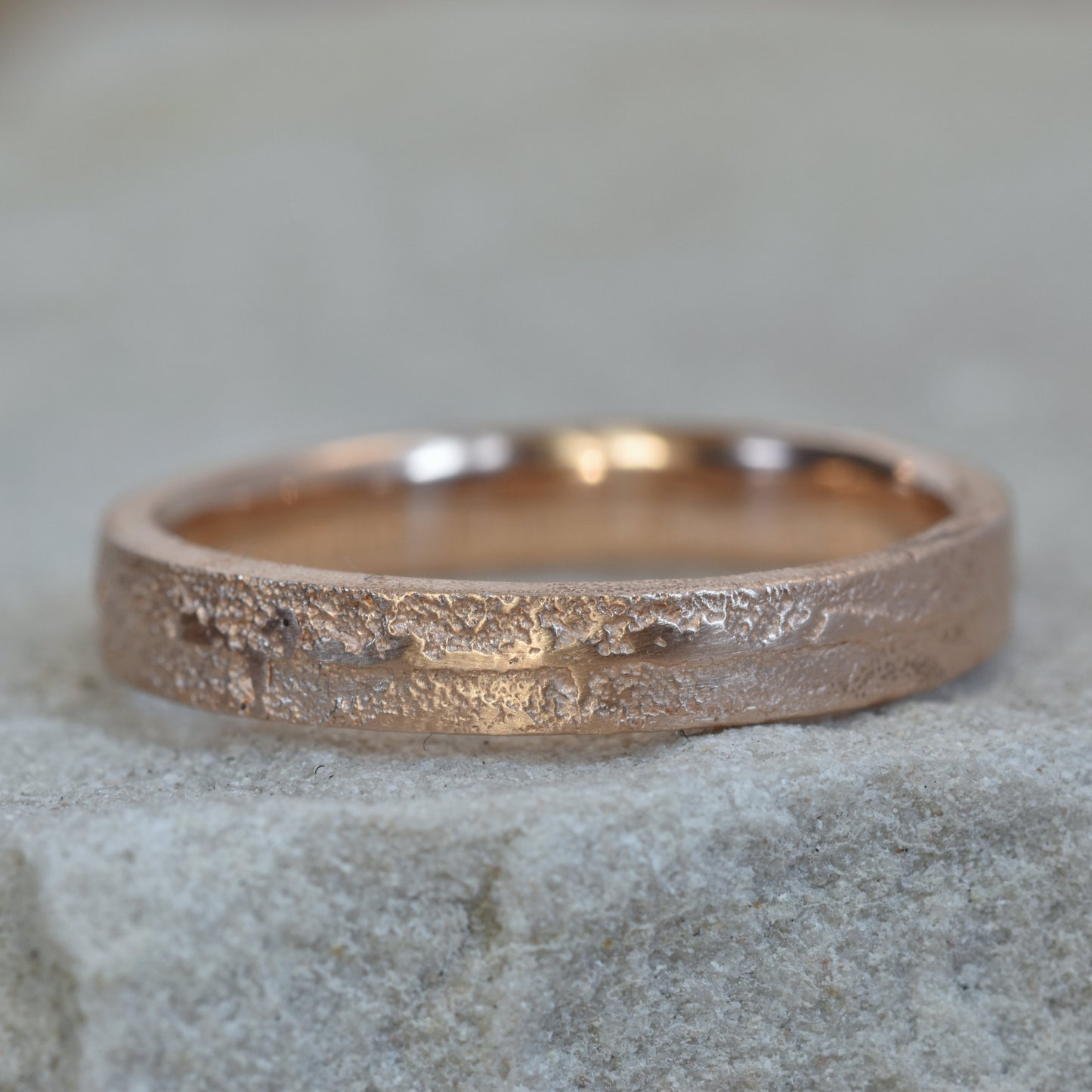 Sand Cast 9ct Gold Ring