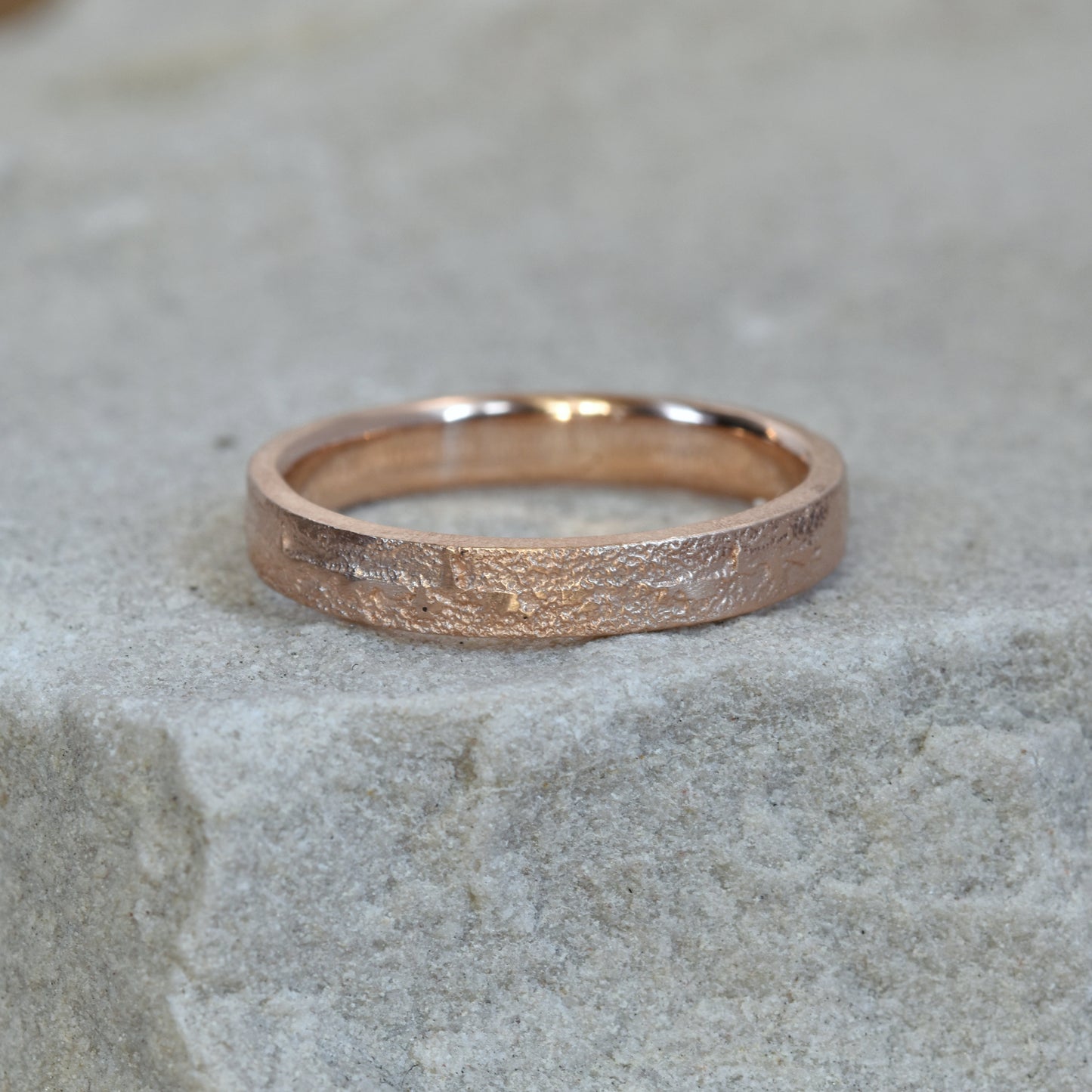 Sand Cast 9ct Gold Ring