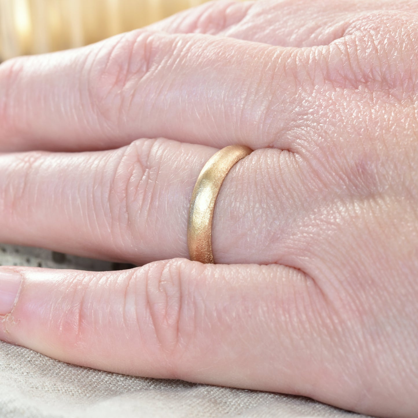 Sand Cast 9ct Gold Ring