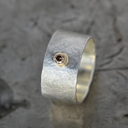 silver dress rings uk Edie Chunky Molten Ring | Silver Stacking Rings