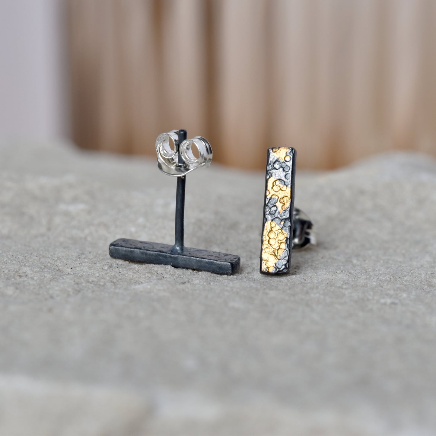 Mini Oxidised Silver Earrings