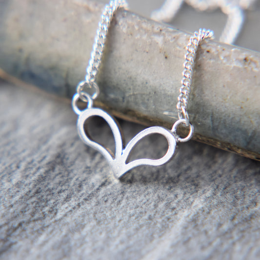 Wide Heart Pendant - Paisley Pins