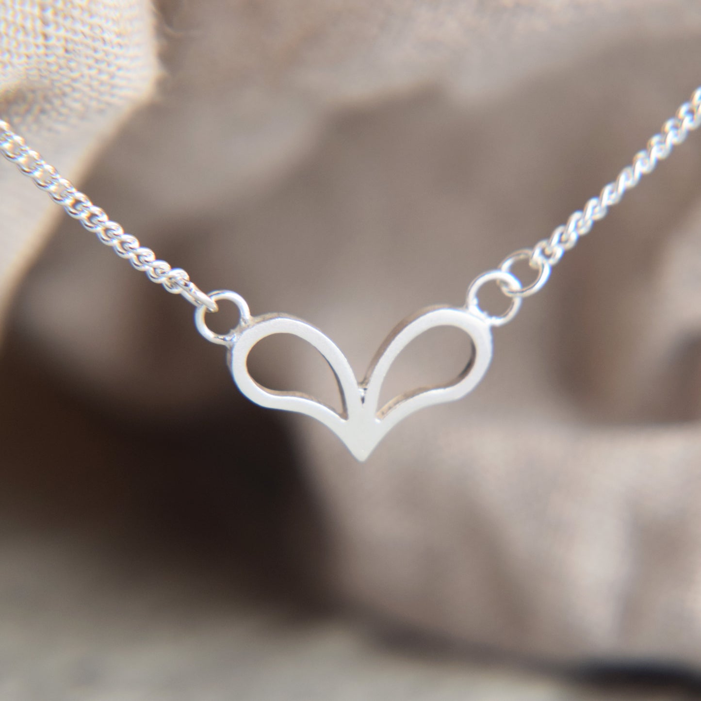 Wide Heart Pendant - Paisley Pins