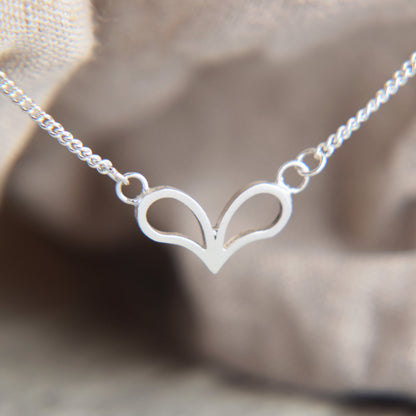 Wide Heart Pendant - Paisley Pins