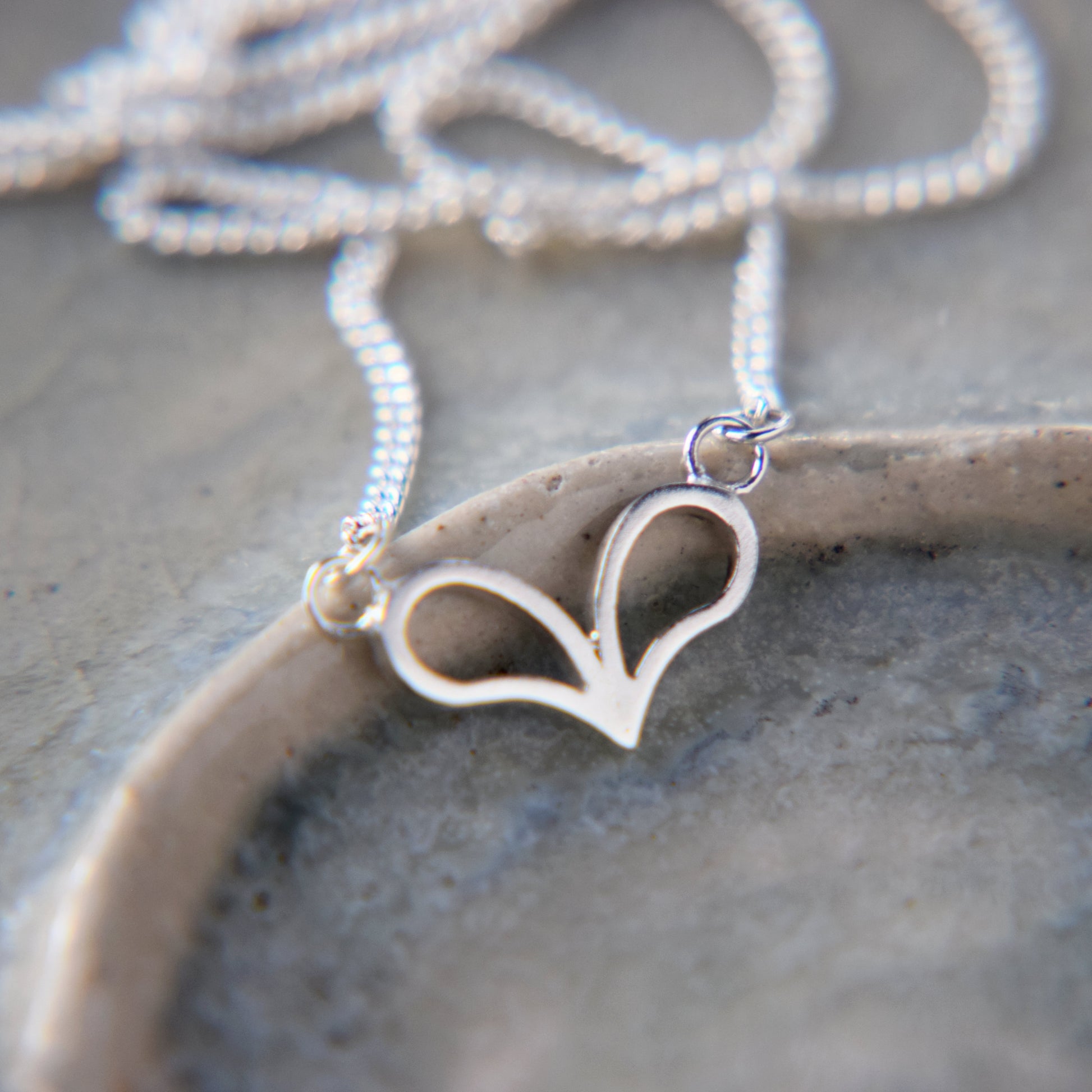 Wide Heart Pendant - Paisley Pins